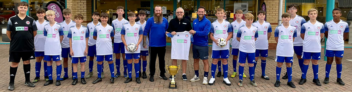 Now to Bed sponsoring local youth football team