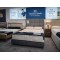 Harrison Spinks Shallow True Edge Sprung Base with matching Roma Deep headboard in Waves Fabric