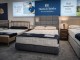 Harrison Spinks Shallow True Edge Sprung Base with matching Roma Deep headboard in Waves Fabric