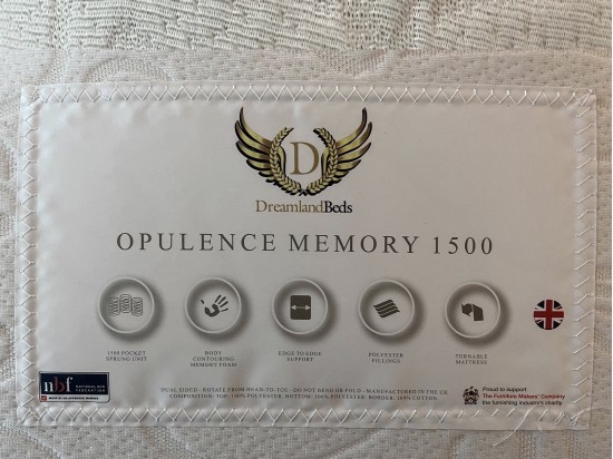 Dreamland Beds Opulance Memory 6ft Divan Bed Set with Headboard